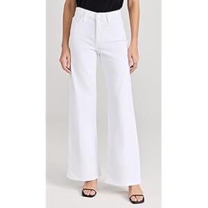 White High-Waist Wide-Leg Jeans for Women